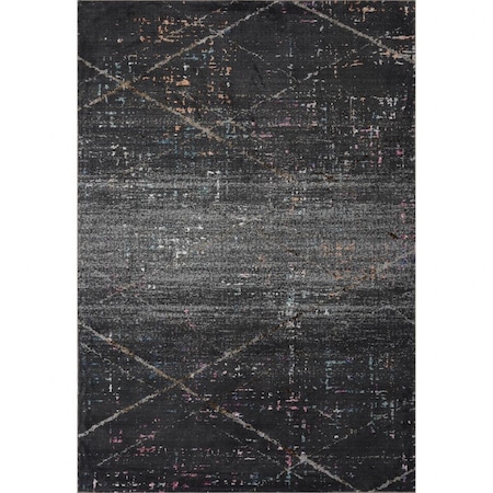 Palacedesigns 5 x 8 ft. Distressed Black Abstract Area Rug PA2473861